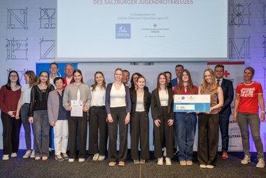 Ein Gruppenfoto zum Gut-Drauf-Gesundheitspreis 2026.