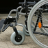Detailaufnahme eines Rollstuhls