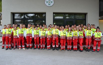 © Rotes Kreuz Salzburg Gruppenfoto der Freiwilligenabteilung St.Johann am Ausbildungstag