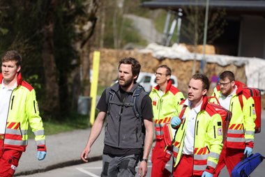 Großunfallübung der Abteilung Dornbirn gemeinsam mit LKH Bregenz und Unterstützung von Feuerwehr, Bergrettung und Wasserrettung Dornbirn