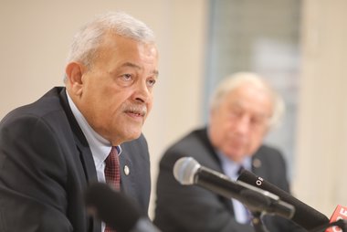 Presse-Hintergrundgespräch mit Dr. Younis Al Khatib, Präsident - © Markus Hechenberger; Österreichisches Rotes Kreuz Foto von Younis Al Khatib, Präsident des Palästinensischen Roten Halbmonds