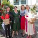 Gratulationen zum 25-jährigen Bestehen der Partnerschaft des Roten Kreuzes und der Gemeinde Elsbethen. Von links: Matthias Herbst (Bürgermeister Elsbethen), Michaela Schrumpf (Rotkreuz-Leitung Pflege und Betreuung), Sabine Tischler (Rotkreuz-Geschäftsführerin), Elisabeth Ebner (Hausleitung SWH Elsbethen)