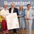 Rettungsdienst Neu im Burgenland, Bild von der Pressekonferenz mit Samariterbund-Burgenland-Geschäftsführer Mag. Gerald Fitz, Rotes-Kreuz-Burgenland-Geschäftsführer Dir. Thomas Wallner, MSc, Landeshauptmann Mag. Hans Peter Doskozil, LAbg. Bgm.in Elisabeth Böhm, Bgm. Erich Trummer, Präsident Gemeindevertreterverband Burgenland und Bgm. Leo Radakovits, Präsident Burgenländischer Gemeindebund