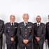 Das fünfköpfige Präsidium vom Roten Kreuz Tirol in A Uniform Thomas Fluckinger Sebastian Strobl Martin Dablander Günther Ennemoser und Egon Kleinlercher
