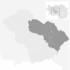 Schematische Karte des politischen Bezirkes Murtal. Hervorgehoben sind die Gemeinden des Rotkreuz-Bezirkes Knitteldeld - ein Teil des politischen Bezirkes.