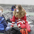 Sanitäterin vom Katastrophenhilfsdienst im Einsatz