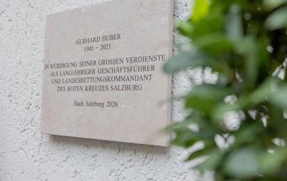 Die Ehrentafel für Gerhard Huber
