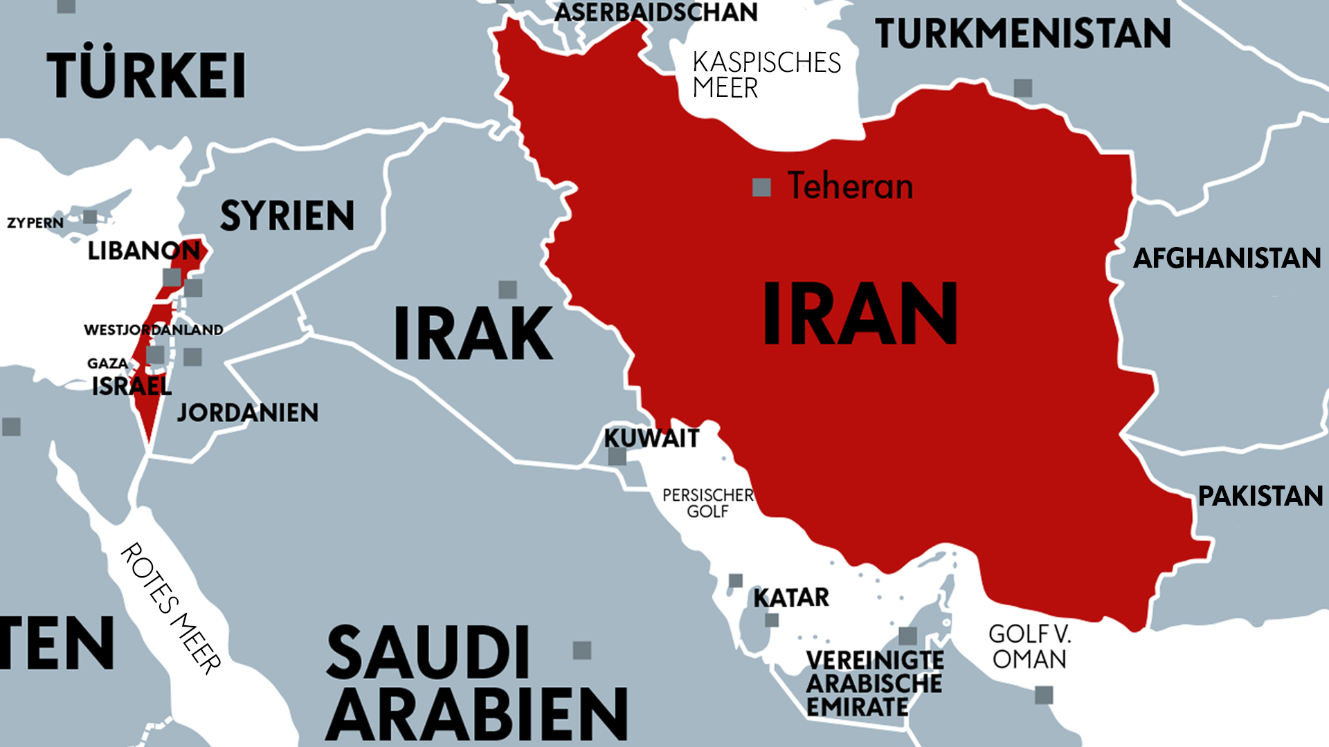 Landkarte Naher Osten
