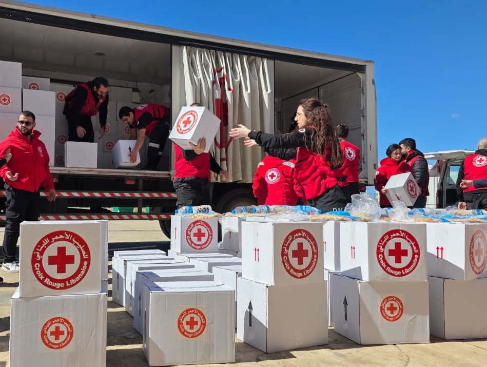 Erste Hilfslieferungen im Libanon