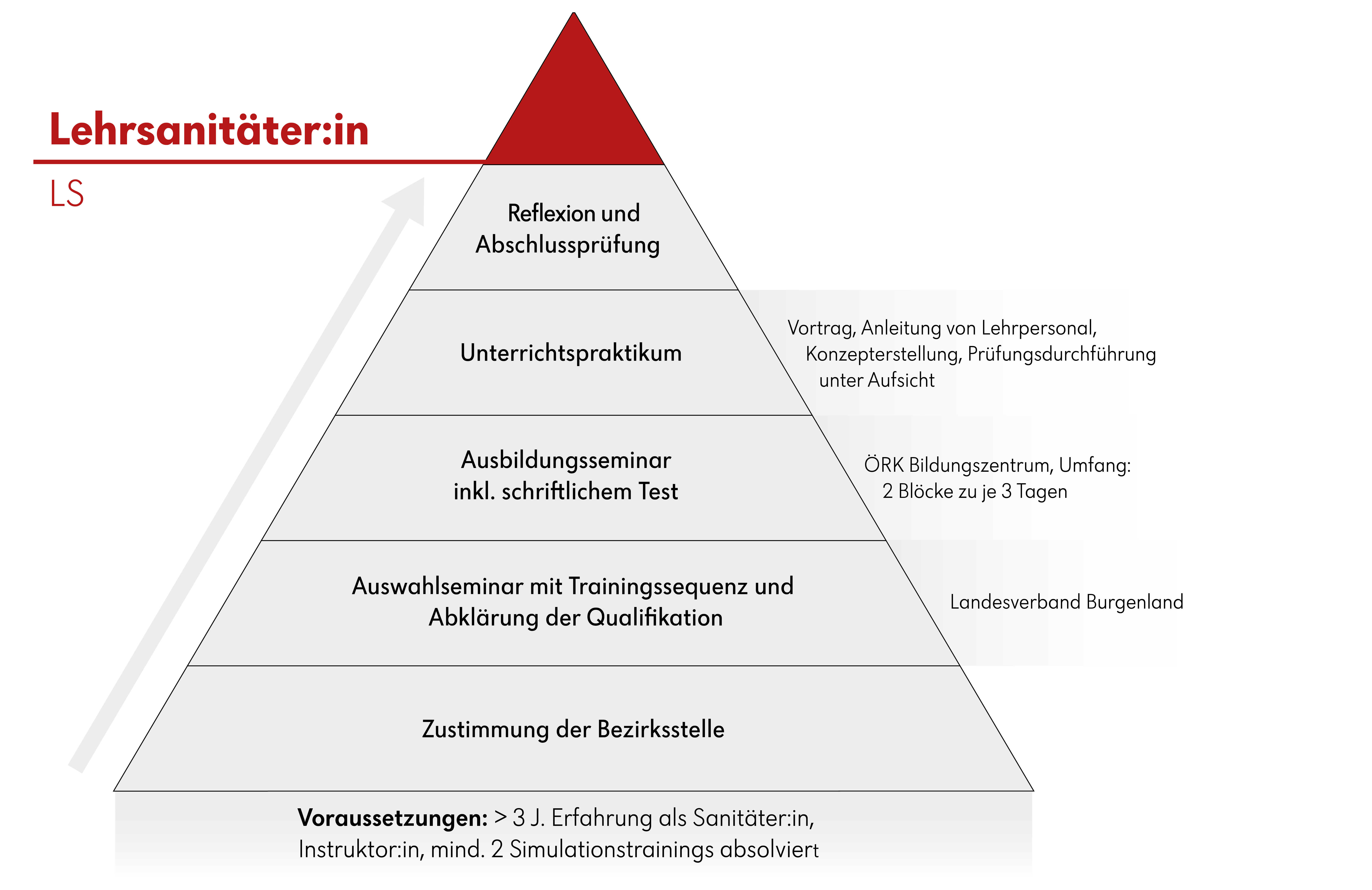Ausbildungsstufen Lehrsanitäter:in beim Roten Kreuz Burgenland