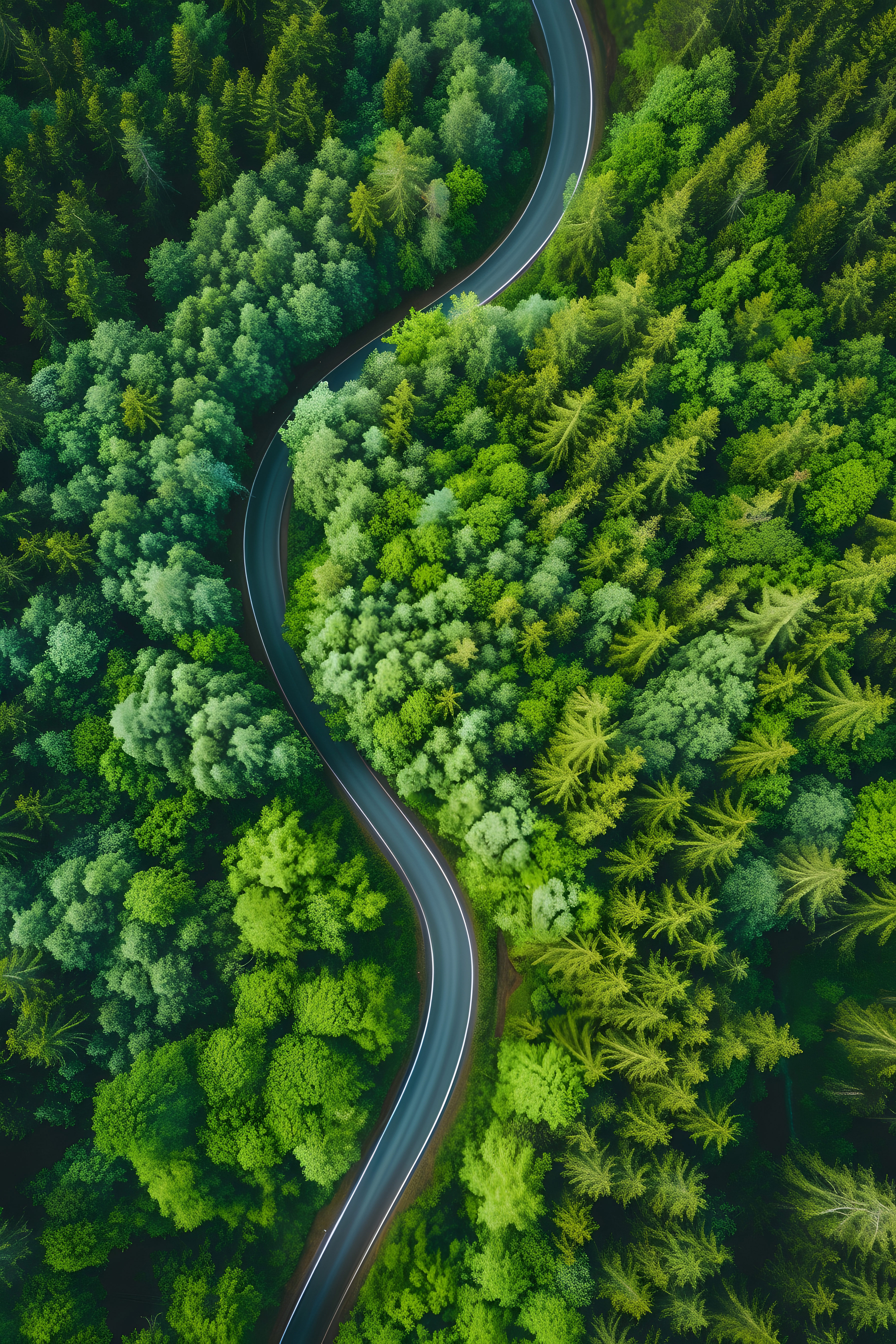 Forest and street