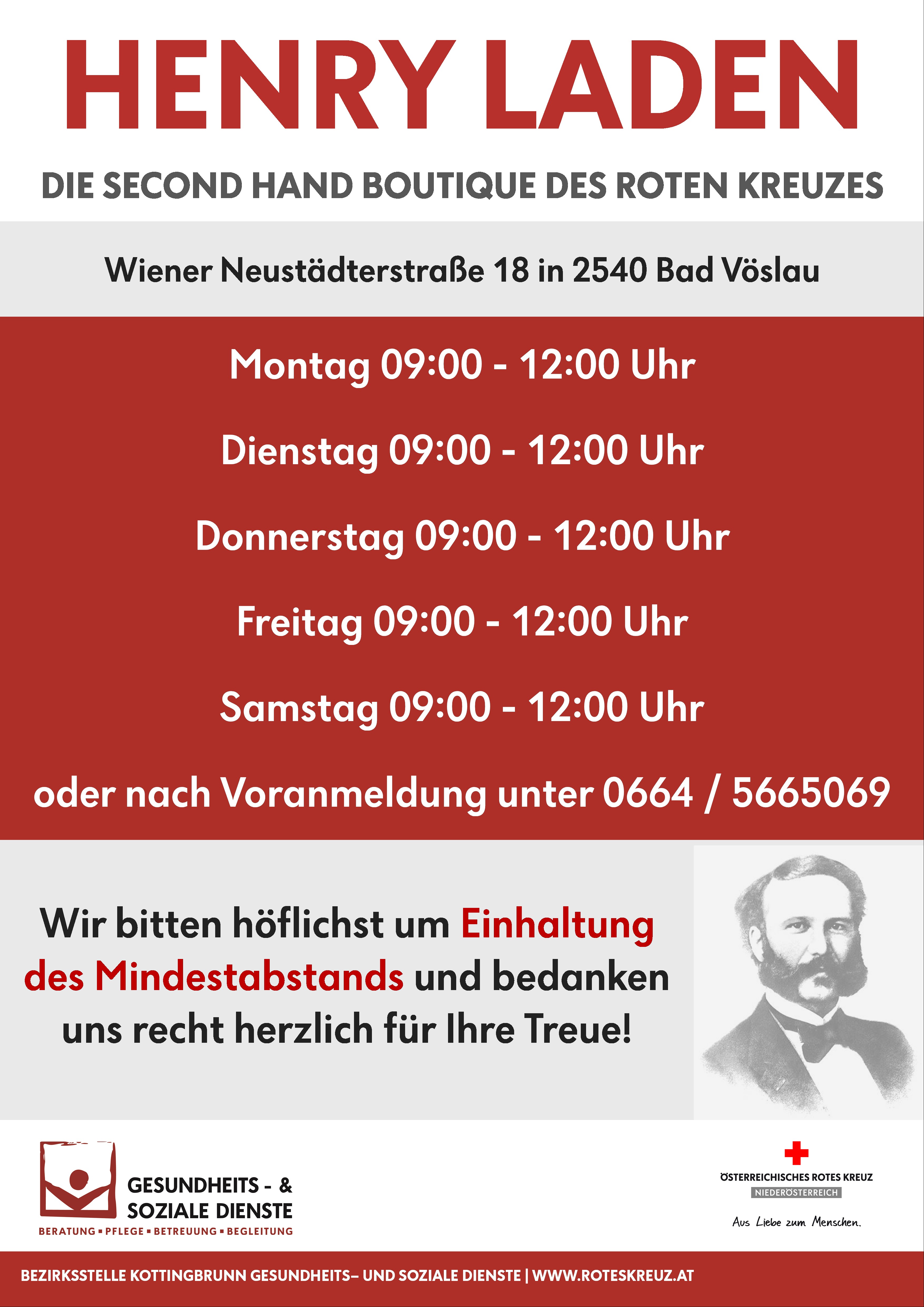 Öffnungszeiten Henry Laden