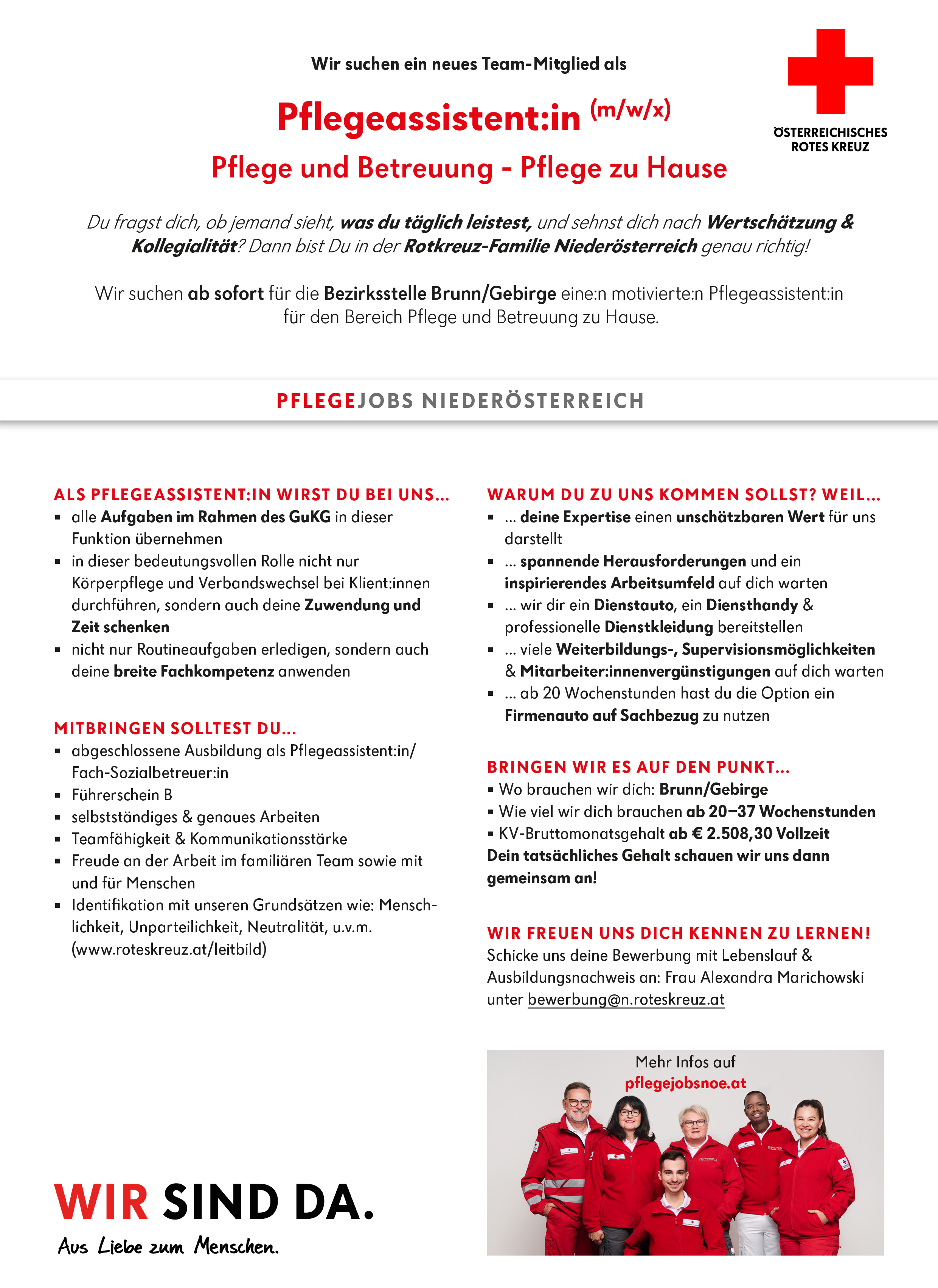Stellenausschreibung Pflegeassistent-in Brunn_Gebirge.indd