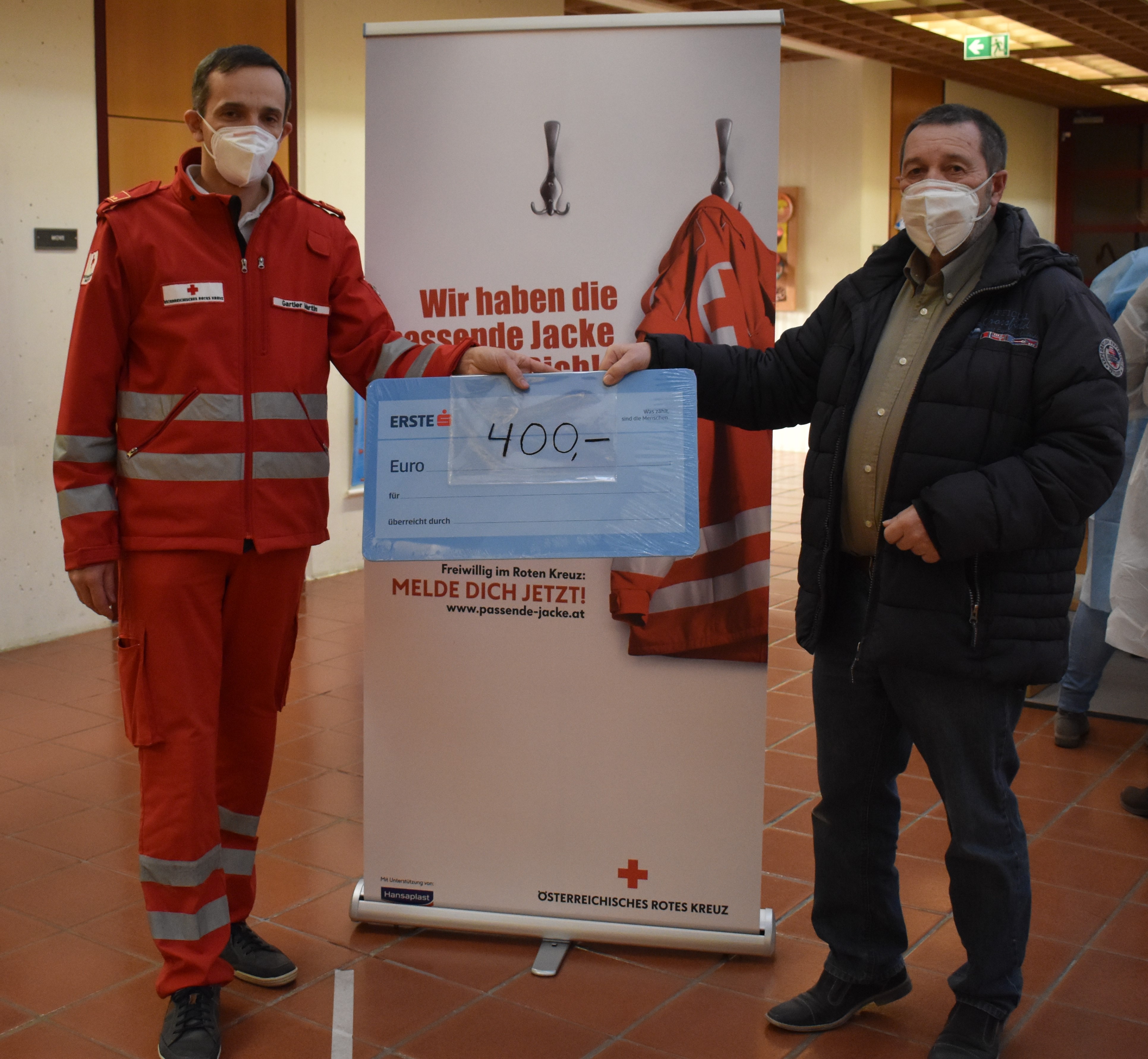 Spende an das Rote Kreuz Haugsdorf – Rotes Kreuz