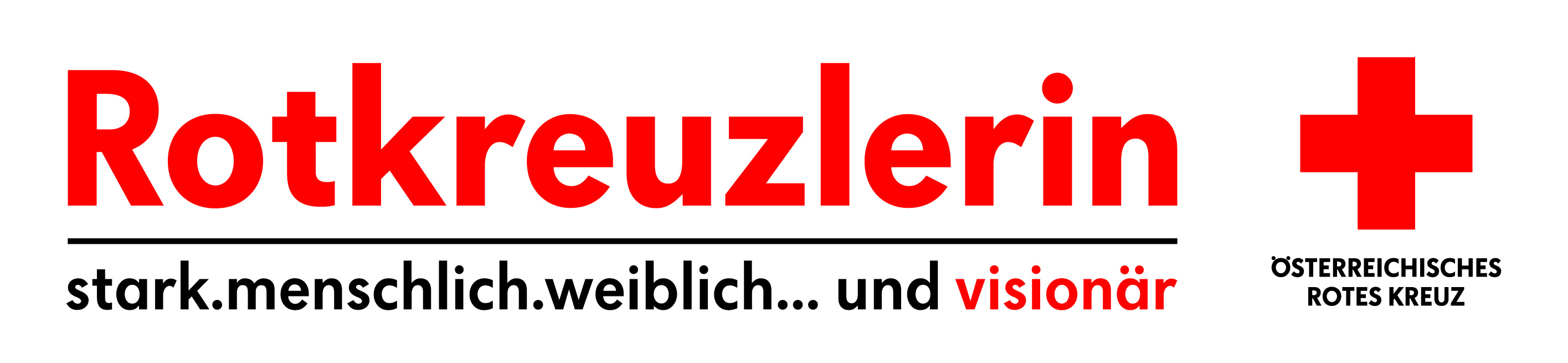 Keyvisual vom Projekt Rotkreuzlerin, dem Frauennetzwerk im Roten Kreuz NÖ.