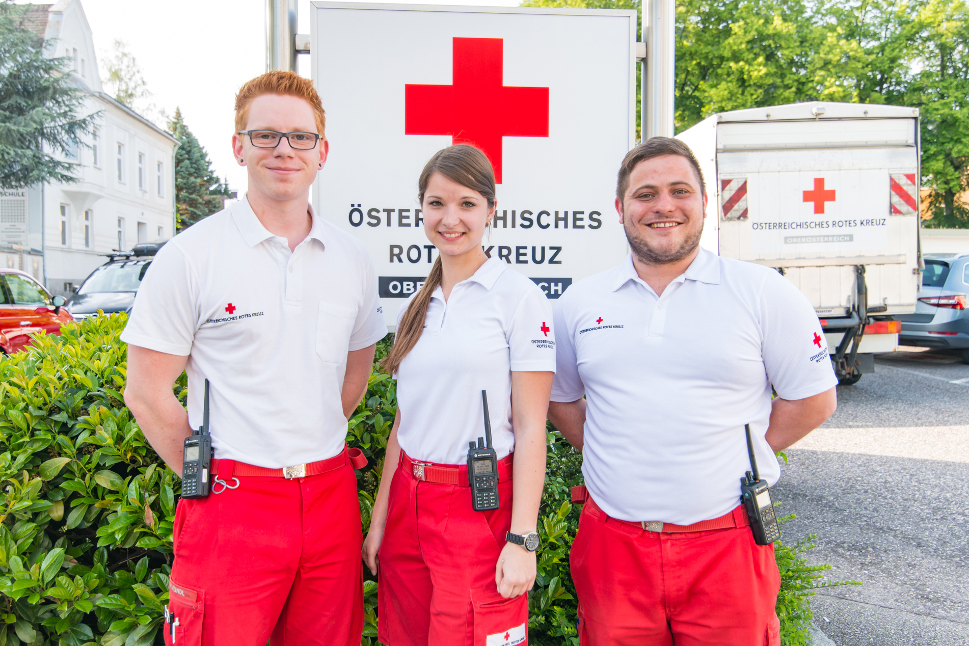 3 Rettungssanitäter des Roten Kreuzes Freistadt