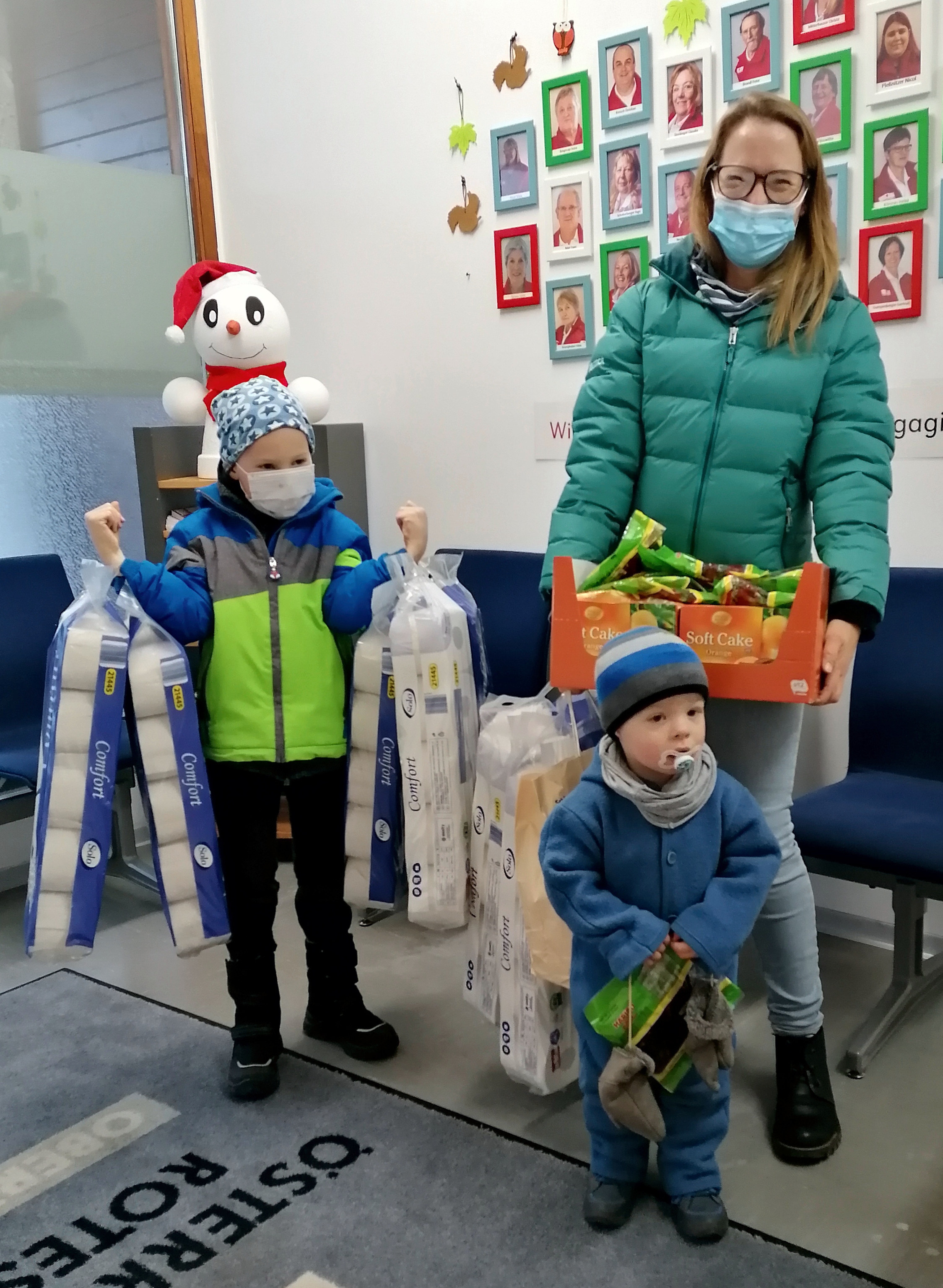 Frau Ramsebner mit ihren Kindern