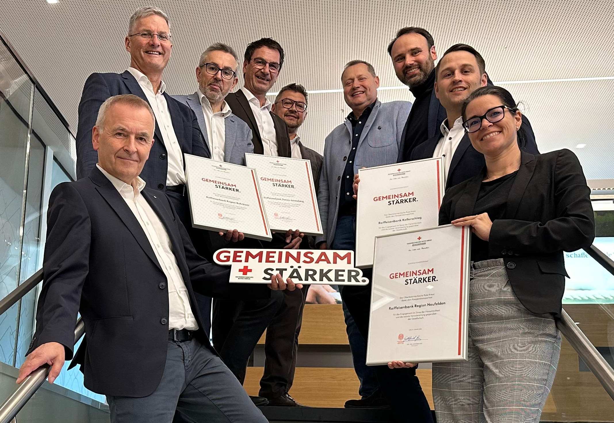 Vorstände und BGL auf der Treppe