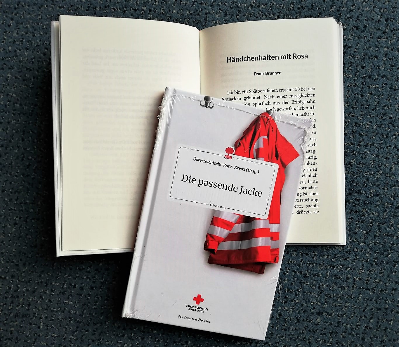 Buch mit dem Titel „Die passende Jacke" - © OÖRK Symbolbild des Buches mit dem Titel „Die passende Jacke"