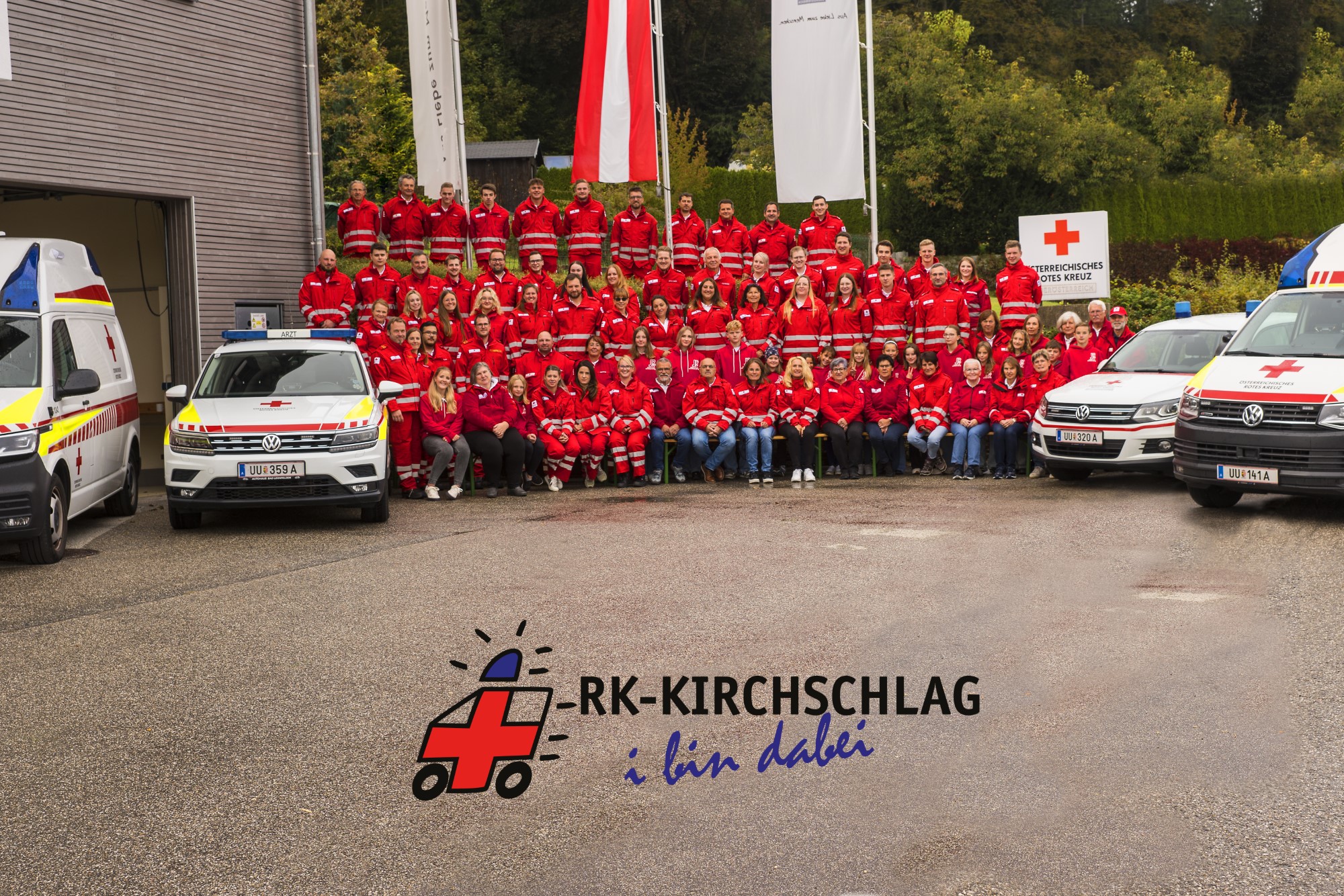 Gruppenfoto aller Mitarbeiter_innen der Dienststelle Kirchschlag