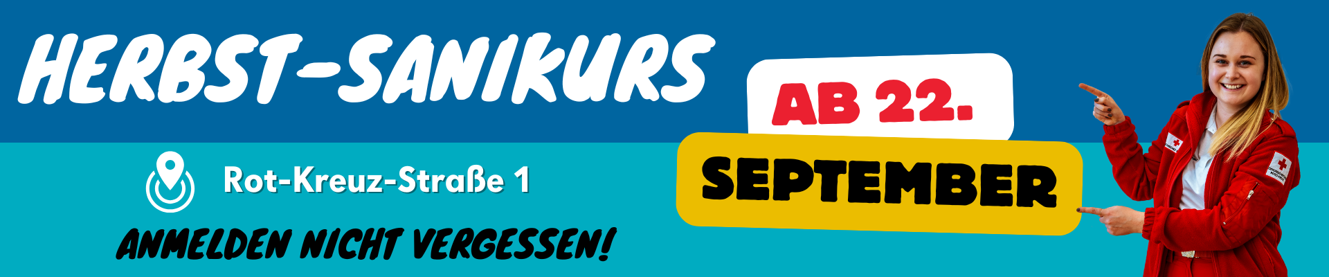 Werbung für den nächsten Kurs ab 22. September
