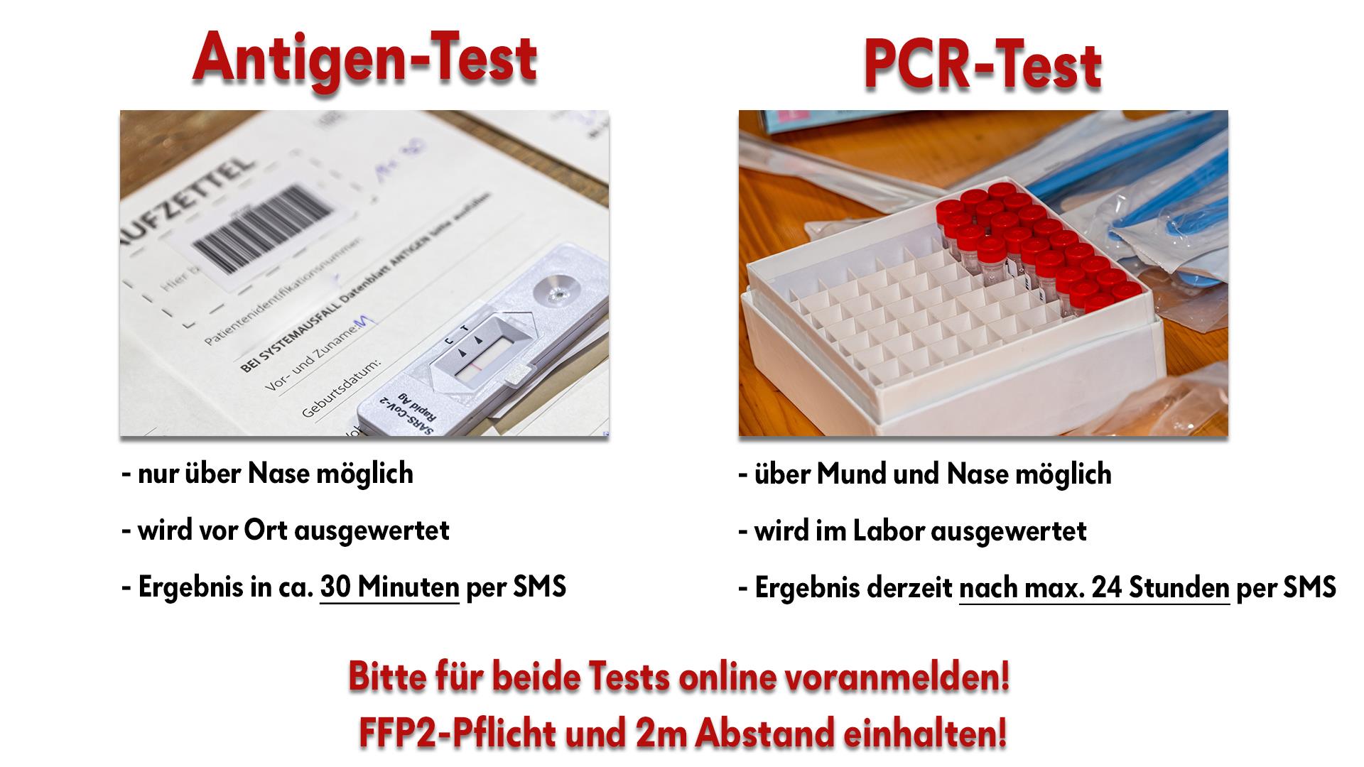 PCR- vs. Antigen-Test – Rotes Kreuz