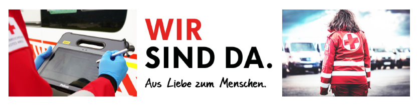 Banner mit Symbolbildern vom Rettungsdienst
